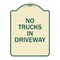 Signmission Driveway No Trucks in Driveway Heavy-Gauge Aluminum Architectural Sign, 24" x 18", TG-1824-24124 A-DES-TG-1824-24124 - alternate 1